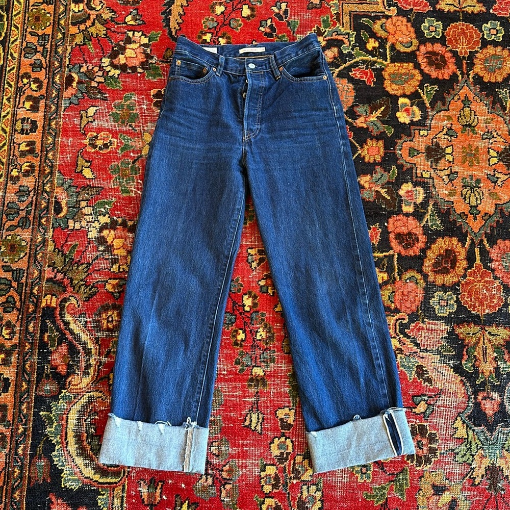 Levi’s Ribcage Straight selvedge denim size 28